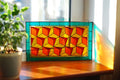 Geometric Stained Glass Window Panel 10 × 17 in. Custom Suncatcher: Modern Abstract Window Hangings, Mother’s Day gift, Tiffany Glass Art