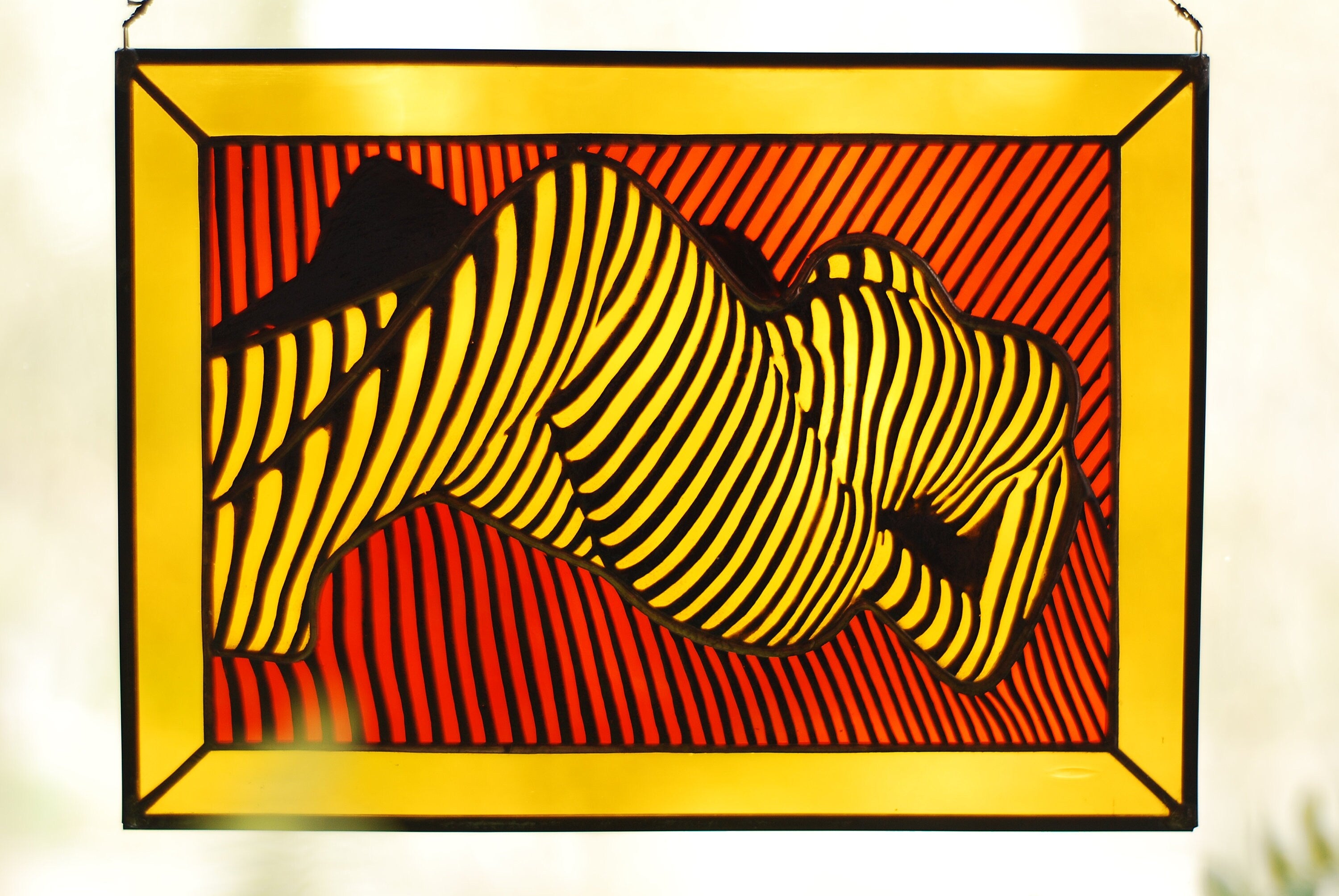Abstract Female Form Stained Glass Panel | Handmade Window Art