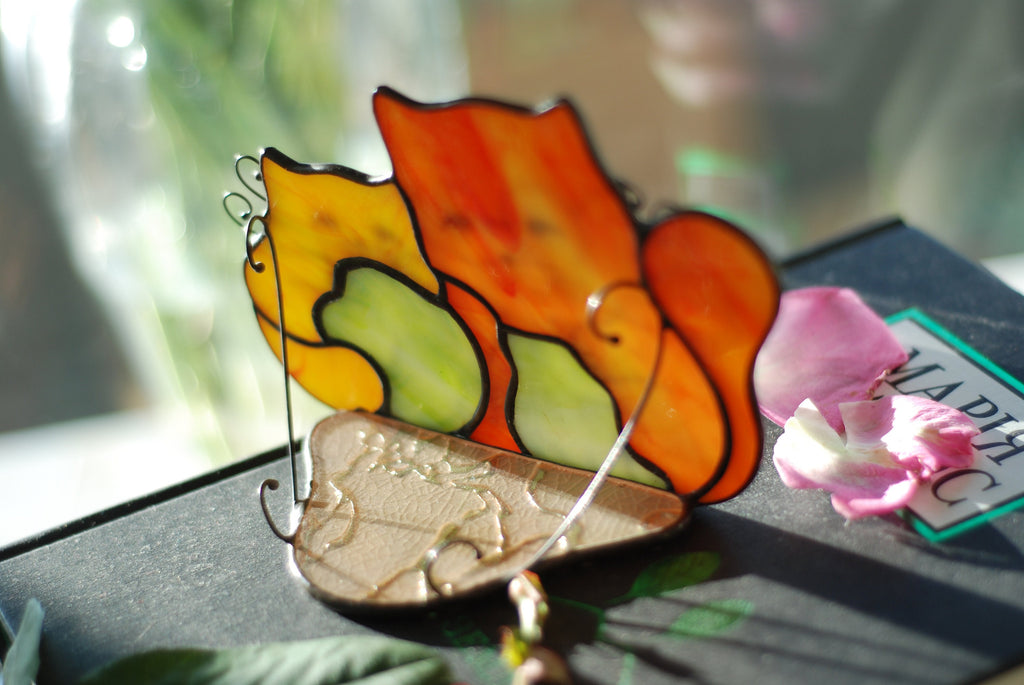 Stained Glass Cats Candle Holder – Whimsical Table Decor, Cat Lover Gift