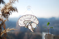 Human Brain Stained Glass Suncatcher, Anatomy Art Decor, Neurology Science Gift, Medical Professional Window Hanging Handcrafted Biology Art