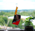 Stained Glass Cleaver Suncatcher, Bloody Gothic Window Hanging, Horror Decor