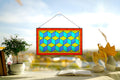 Geometric Stained Glass Panel | Modern Tiffany Cube Suncatcher