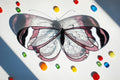 Greta Oto Butterfly Stained Glass Suncatcher, Modern Insect Window Hanging