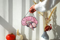 Stained Glass Brain Suncatcher - Anatomical Window Hanging, Personalized Gift