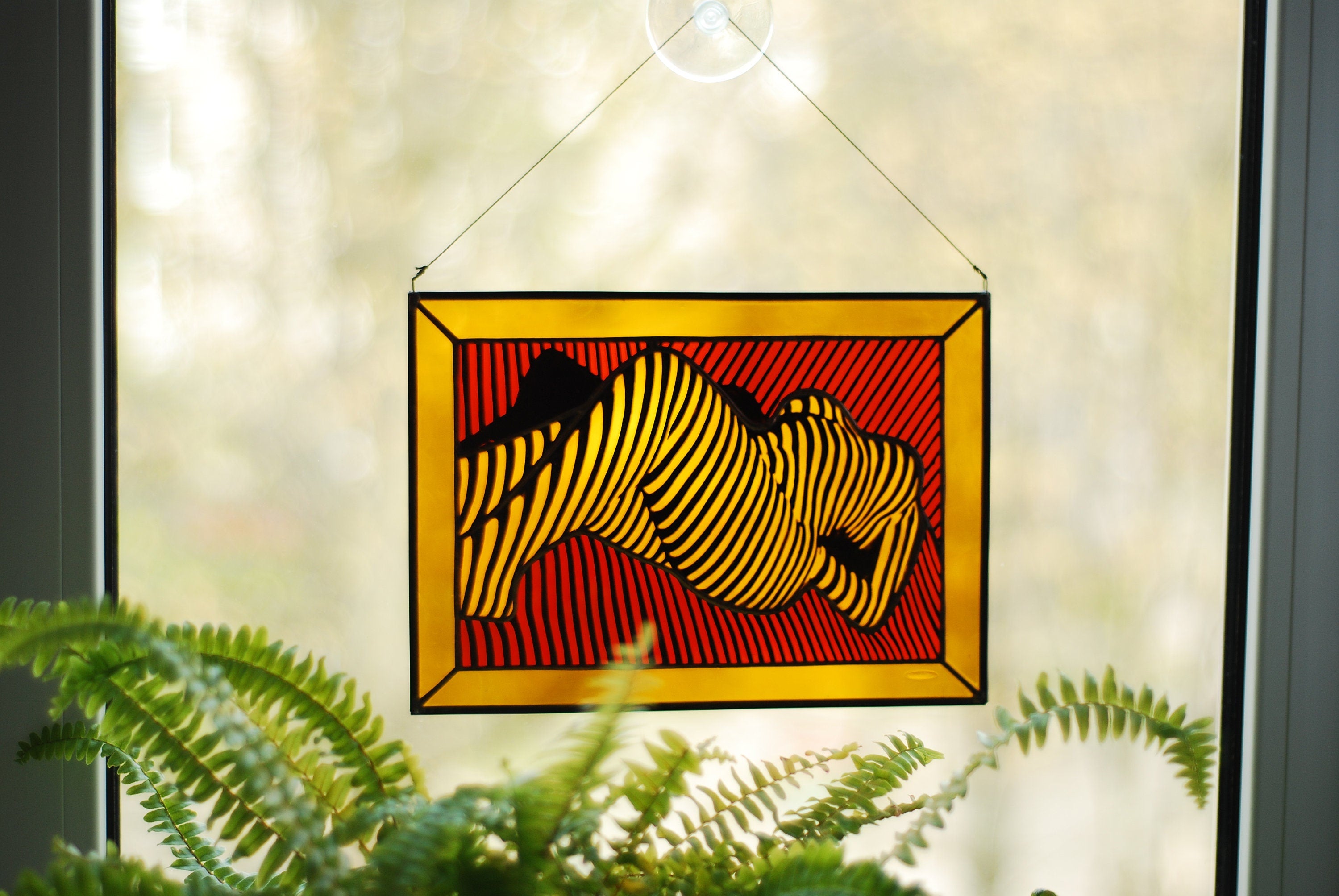 Stained Glass Panel Female Silhouette | Minimalist Handmade Window Hangings, Spring home decor, Custom suncatcher