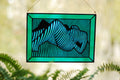 Abstract Female Form Stained Glass Panel | Handmade Window Art