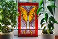 Butterfly Stained glass panel Stained glass suncatcher Stained glass window hanging Tiffany decor Custom stained glass, Mother’s Day gift