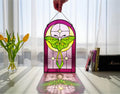 Stained Glass Luna Moth Window Hanging 8.5x14, Moon Suncatcher, Green Butterfly  Panel, Arched Gothic Decor, Botanical Art Father's Day gift